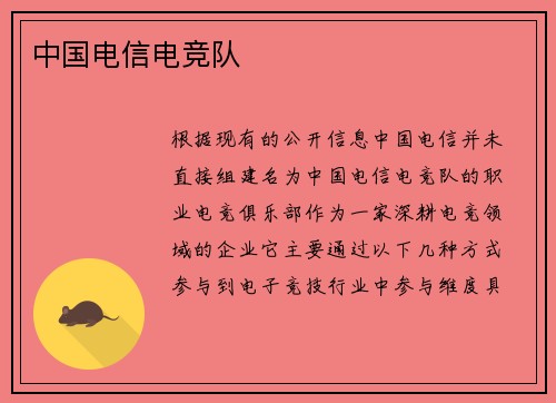 中国电信电竞队
